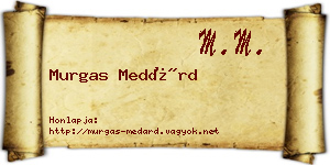 Murgas Medárd névjegykártya